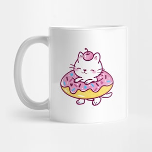 Cute Kawaii Donut Cat Mug